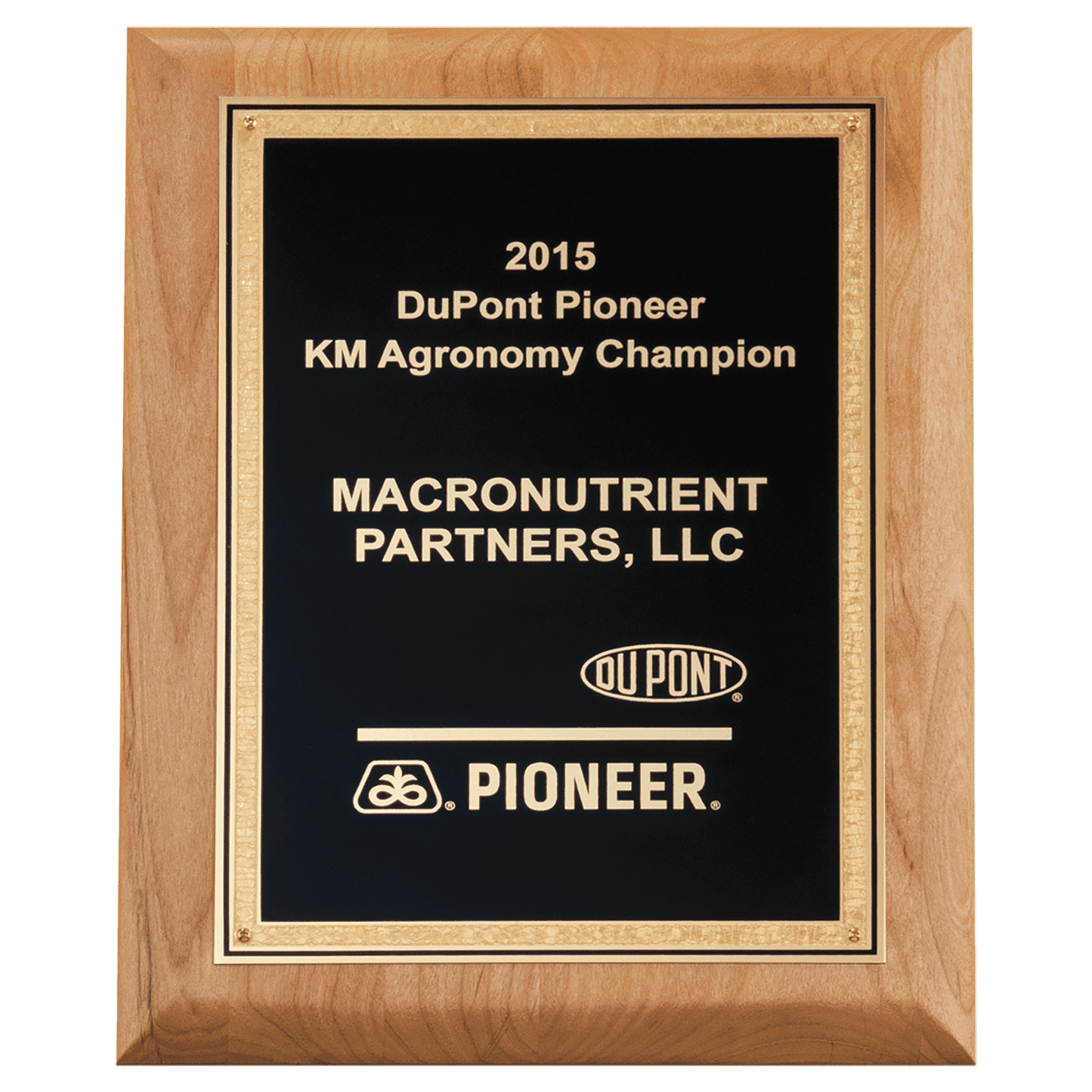 Alder Wood Plaque with Black Textured Gold 7" x 9" Natural Florentine Bordered LaserFX Plate