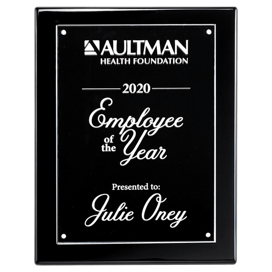 7x9 7x9 High Gloss Plaque with Acrylic Engraving Plate