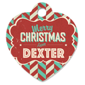 1 1/4" x 1 1/4" White Sublimatable Aluminum Heart Pet Tag