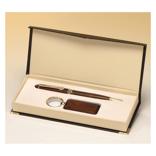Rosewood Finish Pen and Key Ring