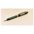 5 1/4" Green Marble Brass Pen