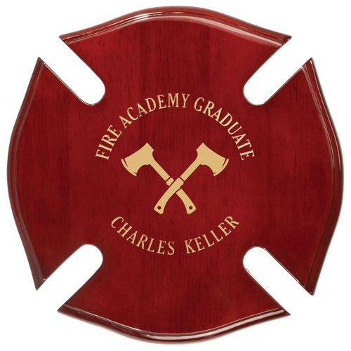 10" x 10" Rosewood Piano Finish Maltese Cross Plaque