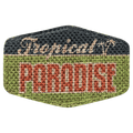 3" x 2" Burlap Hex Sublimatable Patch with Adhesive
