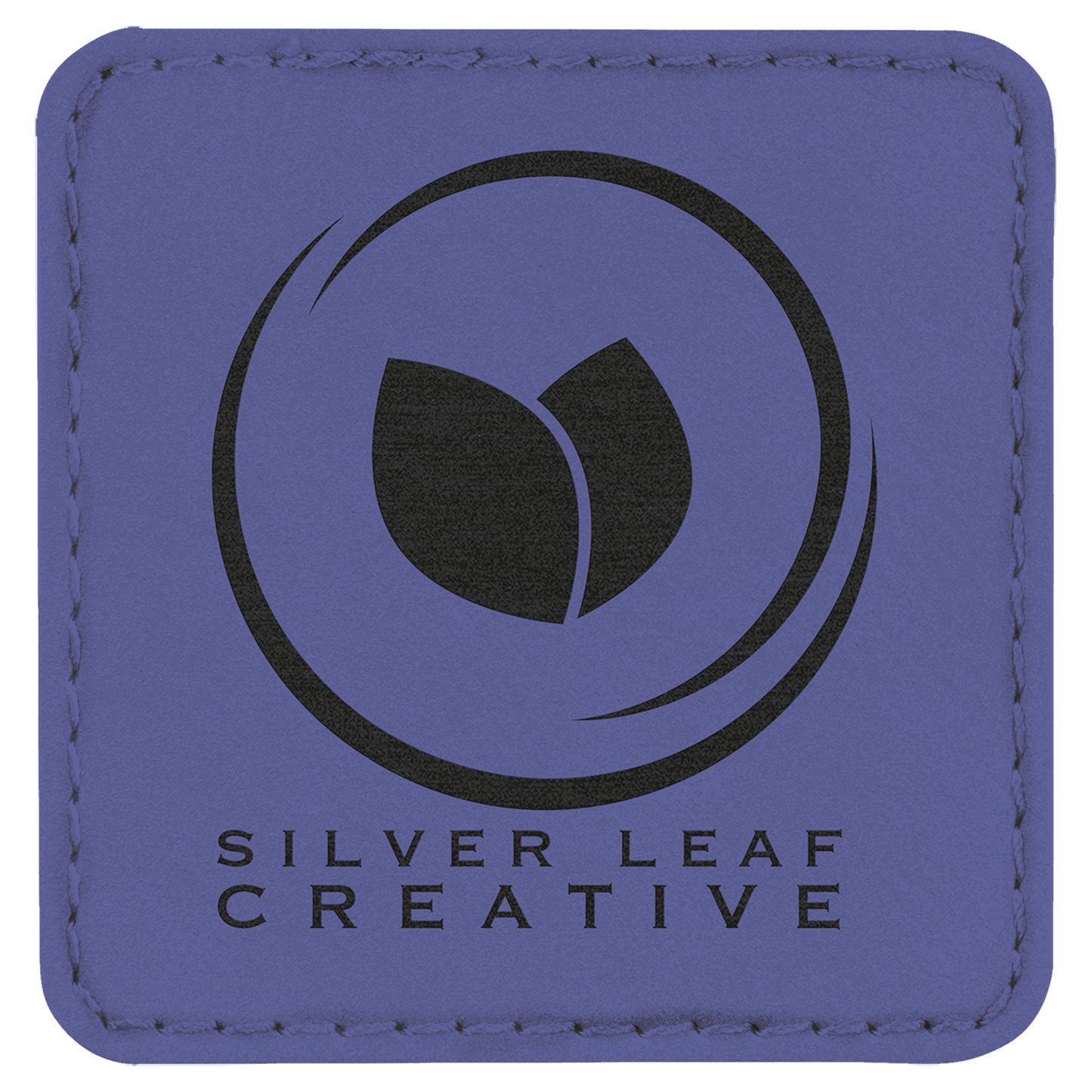 Purple 2 1/2" x 2 1/2" Laserable Leatherette Square Patch with Kota Pro Adhesive