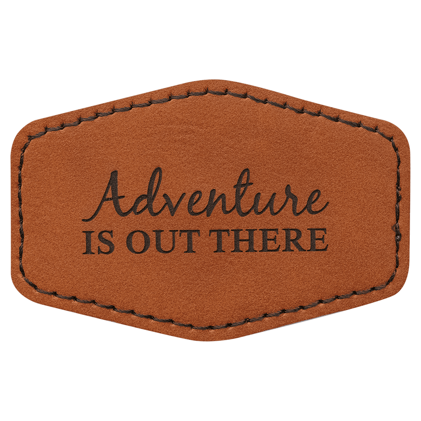 Rawhide 3" x 2" Laserable Leatherette Hex Patch with Kota Pro Adhesive