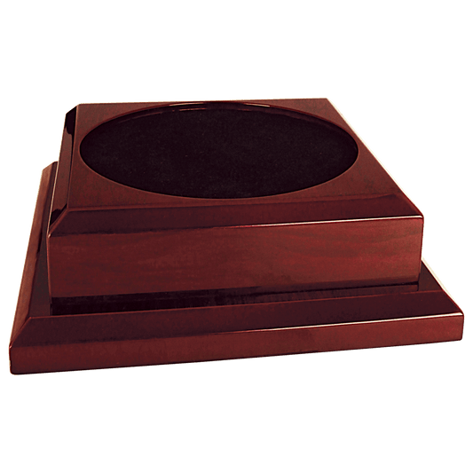 9" x 9" Rosewood Royal Piano Finish Pedestal Base