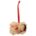 3" x 4 1/4" Benelux Sublimatable Acrylic Ornament with Red Ribbon