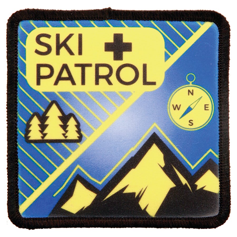 2 1/2" x 2 1/2" Square Sublimatable Patch with Adhesive & Black Border