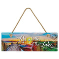 11 3/4" x 4" Sublimatable Rectangle Ceramic Wall Decor with String