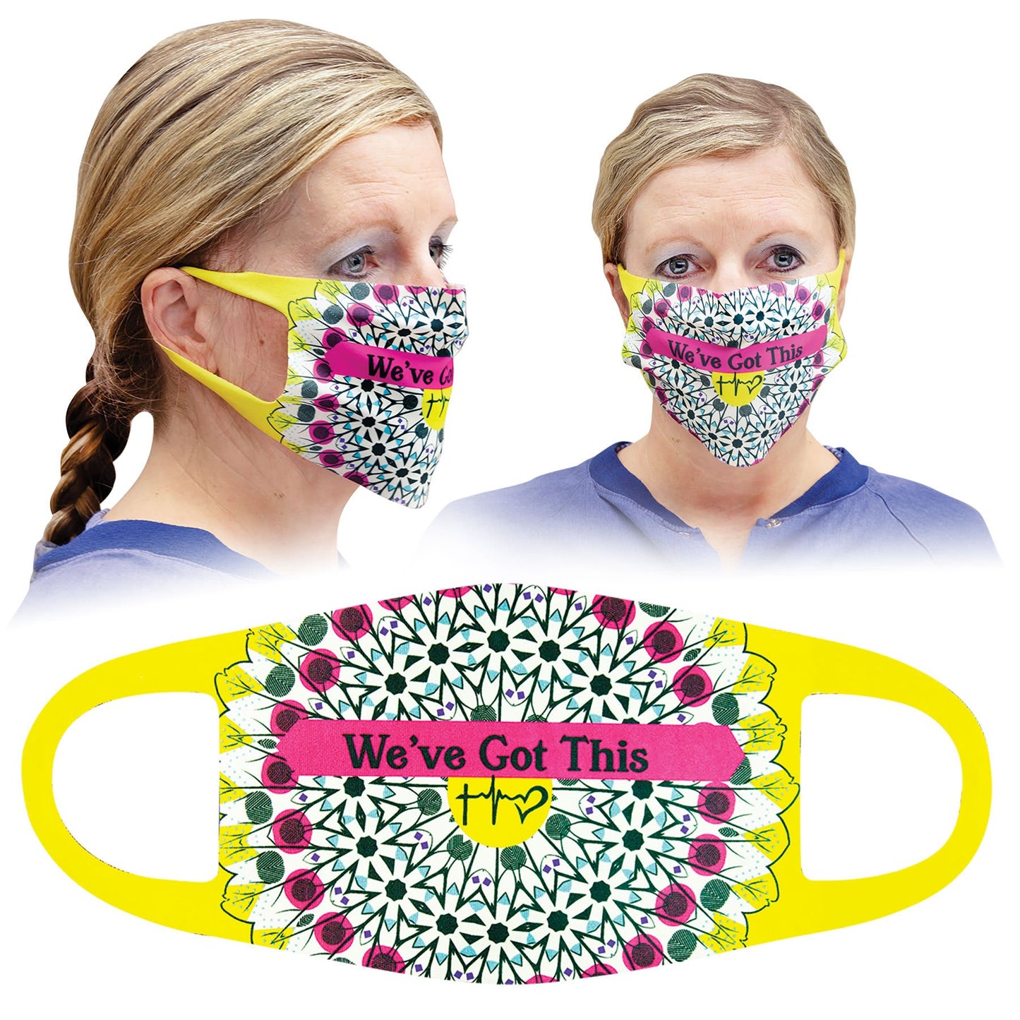 White 7 1/4" x 4 3/4" Large Sublimatable Face Mask
