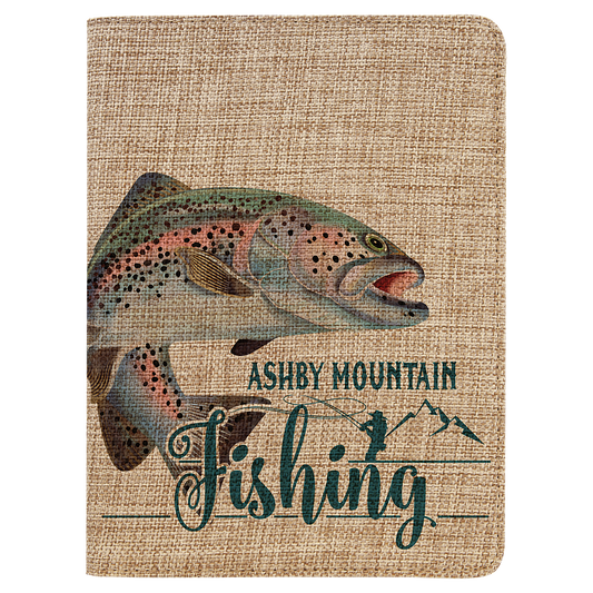 7" x 9" Sublimatable Burlap Small Portfolio with Notepad