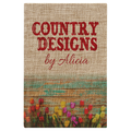 5 1/4" x 8 1/4" Burlap Sketch Book with White Unlined Notepad