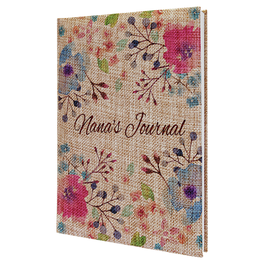 7" x 9 3/4" Burlap Journal with Lined Notepad