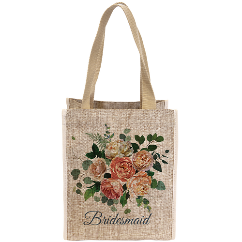 10" x 12" Burlap Sublimatable Gift Bag with 5 1/2" Gusset