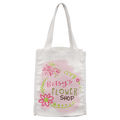 8" x 10" White Canvas Gift Bag with 3" Gusset