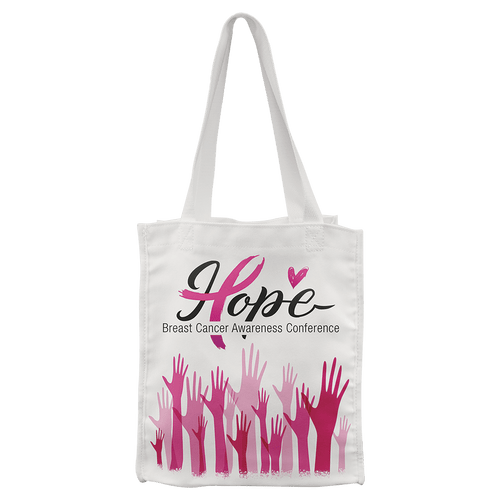 10" x 12" White Canvas Gift Bag with 5 1/2" Gusset