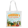 15 1/2" x 15 1/2" White Canvas Bag with 5" Gusset