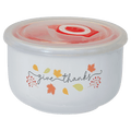 2.36" x 3.58" Sublimatable Ceramic Storage Bowl with Flexible Plastic Lid