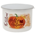 27 oz. Tall Enamel Container with Flexible Plastic Lid