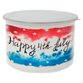 40 oz. Tall Enamel Container with Flexible Plastic Lid