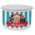57 oz. Tall Enamel Container with Flexible Plastic Lid