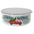 34 oz. Short Enamel Bowl with Lid