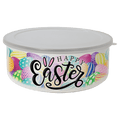 50 oz. Short Enamel Bowl with Lid