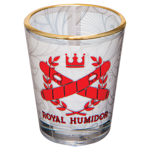 1 1/2 oz. Sublimatable Shot Glass with Gold Rim