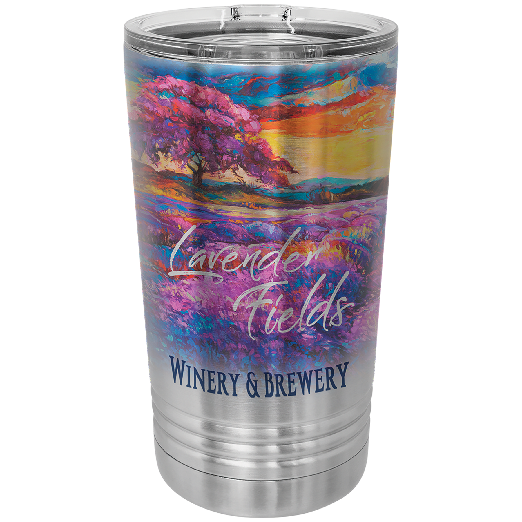 Stainless Steel Sublimatable 16 oz. Polar Camel Pint with Slider Lid