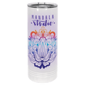 Polar Camel 22 oz. White Sublimatable Skinny Tumbler with Slider Lid