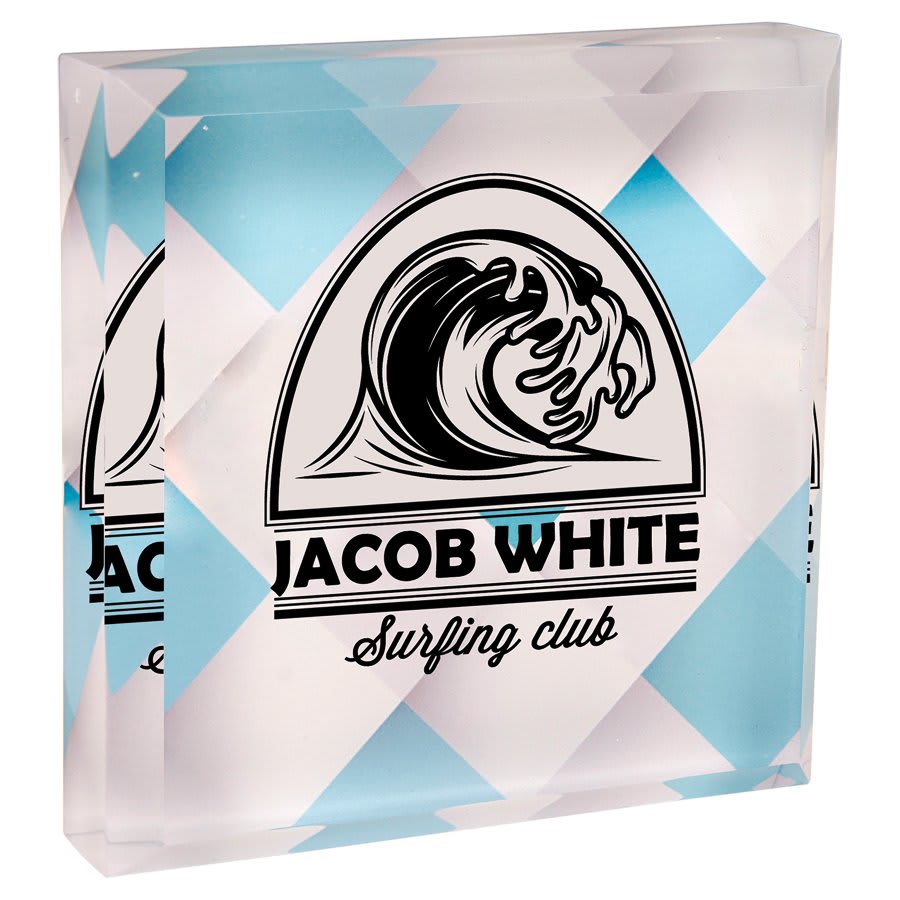 3" x 3" Sublimatable Acrylic Paperweight