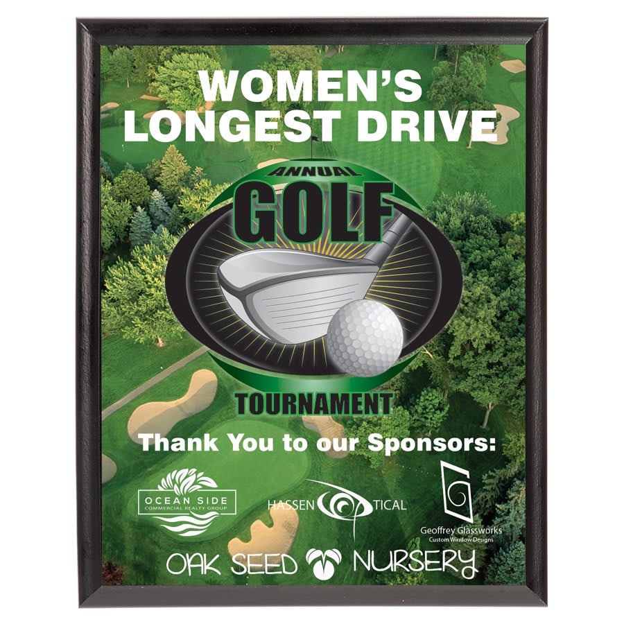 7" x 9" Unisub Sublimatable Plaque with Black Edge
