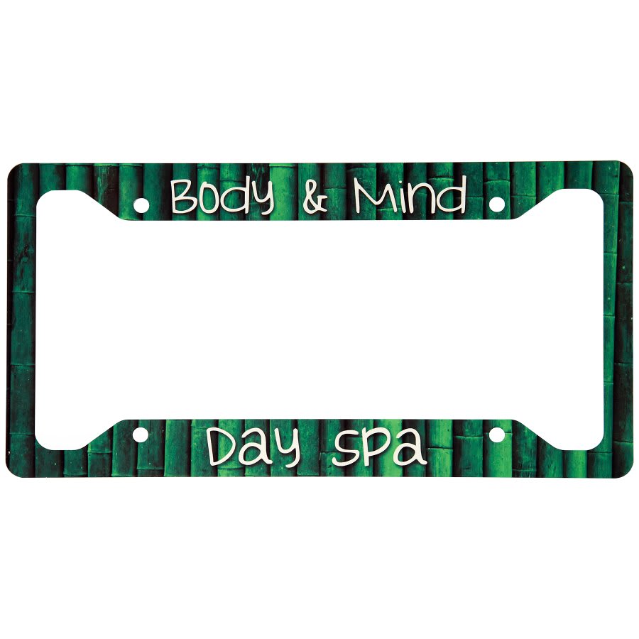 12.25" x 6.5" Gloss White Sublimatable Unisub Aluminum License Plate Frame