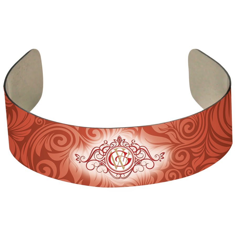 6.5" x .875" Semi-Gloss White Unisub Sublimatable Cuff Bracelet