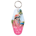 3.125" x 1.5" Unisub Gloss White FRP Sublimatable Vintage Hotel Keychain