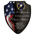 7.5" x 9.125" Unisub Sublimatable Shield Plaque with Black Edge