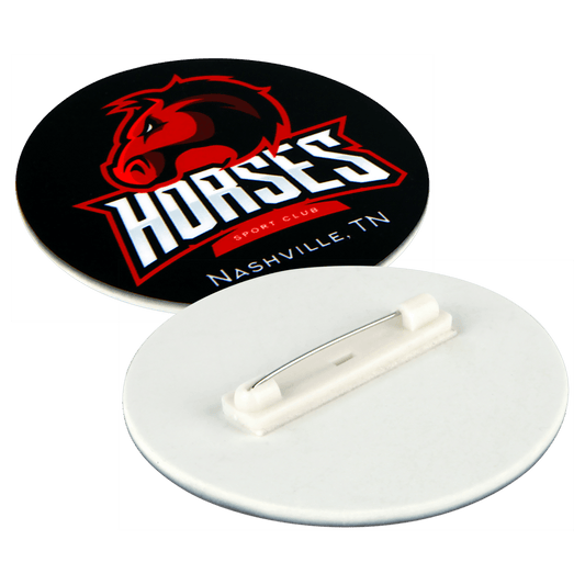 2.5" Unisub White Sublimatable Round Button with Self Adhesive Pin