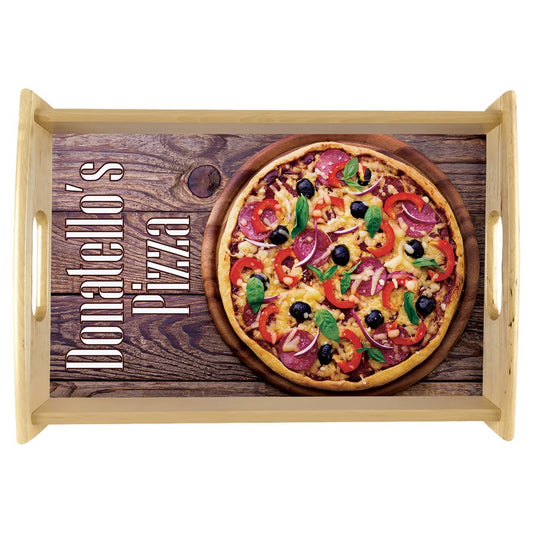 17.625" x 11.875" Unisub Natural Serving Tray with Sublimatable Insert