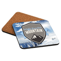 3.75" x 3.75" Gloss White Unisub MDF Square Coaster with Cork Back