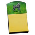 5.38" x 3.13" Black Sticky Note Holder with Gloss White Hardboard Unisub Insert