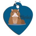 1.25" x 1.38" Unisub Gloss White Sublimatable Aluminum Heart Pet Tag