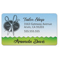3 1/2" x 2" White Sublimatable UVSub Aluminum Business Card with Radius Corners