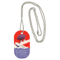 1-Sided Gloss Aluminum Dog Tag with Chain